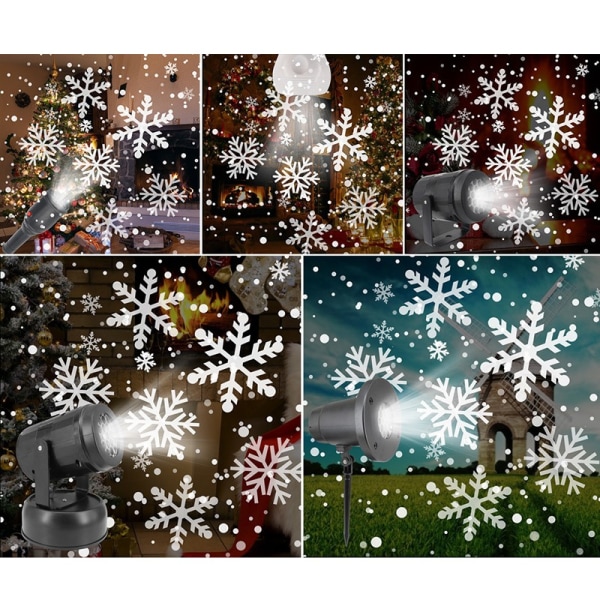 jullandskapsprojektor Snowflake Spotlight LED-ljus - Perfet 14*29cm