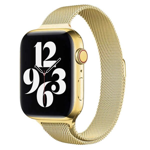 Slim Apple Watch Milanese Mesh Armband 38/40/41 Guld - Perfet gold