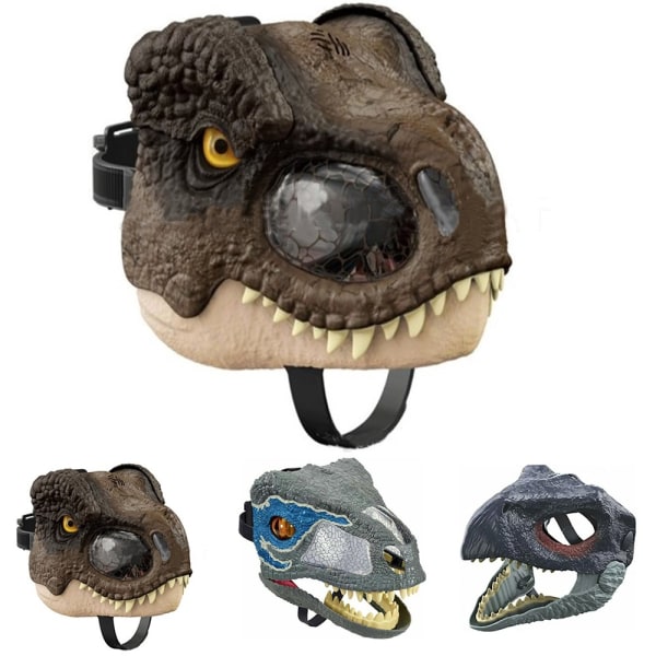 Jurassic World Dinosaur Mask Halloween Mask - Perfet brown