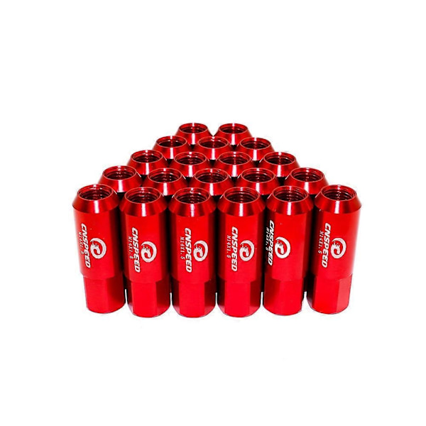 20 st 60 mm Långa Hjulmuttrar Bil Däck Modifierad Lättviktsmutter M14X1.5-Perfekt