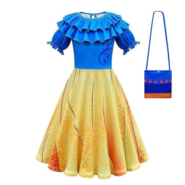 Prinsesse snehvide kjole til piger Halloween cosplay kostumer pufærme sommerkjole pige fødselsdagsfest fancy kjole Vestidos - Perfet 100 (3-4T) 81000 dress-C