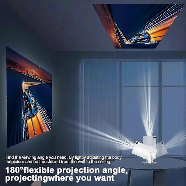 2025 NY 5G 4K Projektor Smart HD LED WiFi Bluetooth HDMI USB Android Kontor Hjemmebiograf - Perfekt