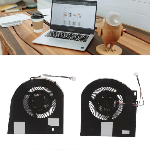 Laptop CPU + GPU Køleventilator Kompatibel med Precision 7530 M7530 7540 P74F Notebook Radiator Køleplade Ventilatorer - Perfet CPU