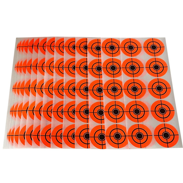 100 stk. Blinkskiver i papir for bueskyting, pil og bue, jaktøvelse - Perfekt Orange