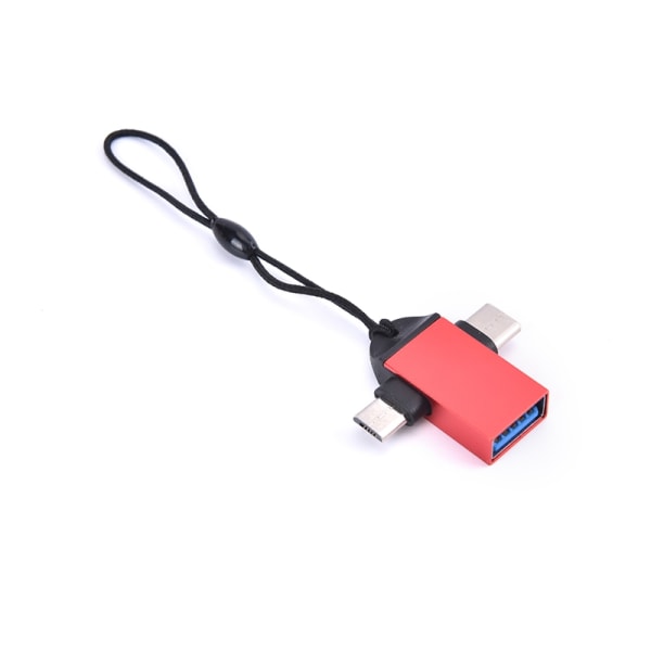 Mobiltelefonadapter USB kontakt Två-i-ett Android TYPE-C - Perfet Red