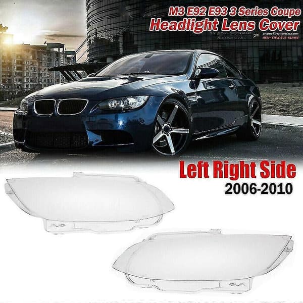 1 par forlygte hovedlys lygte linse dæksel til E92 E93 Coupe M3 328I 335I Cabrio 2006-2010-Perfekt