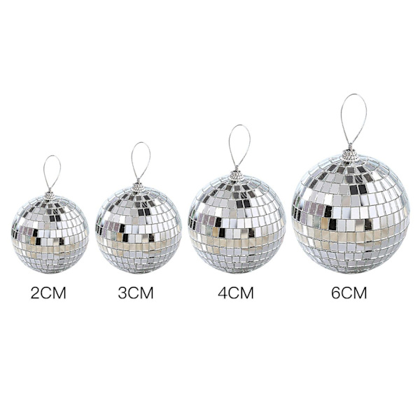 Mini discokule festdekorasjon sølv mini plastdekorasjon liten discokule sølv - Perfet Silver 3CM