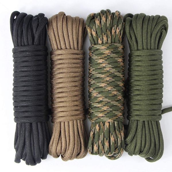 4 st 19 fot / 6 meter paracord-rep 7 inre trådar- Perfet