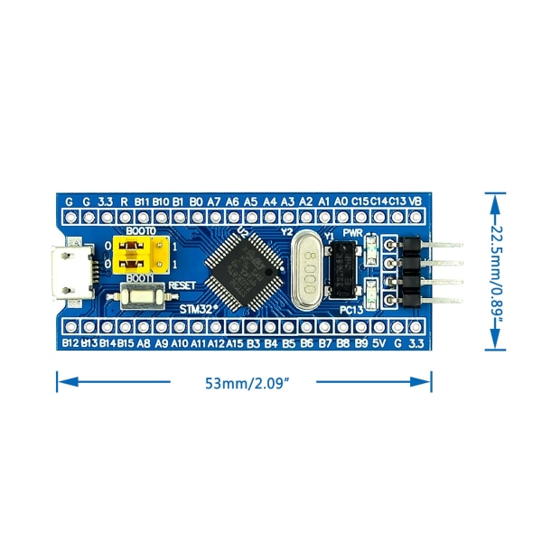 STM32F103 Core Board STM32F103C6T6 STM32F103C8T6 ARM systemkortsutveckling - Perfet null - 6T6 chip