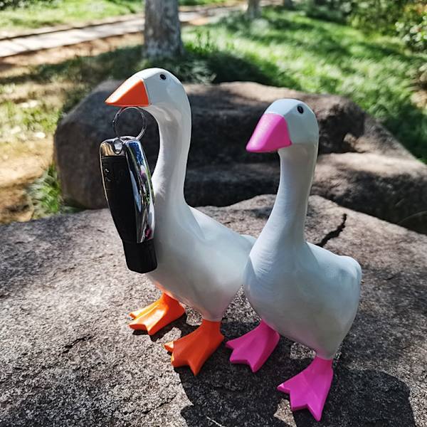 Magnetic Key Ring Holder Duck Key e Goose Storage Heminredning - Perfet Orange