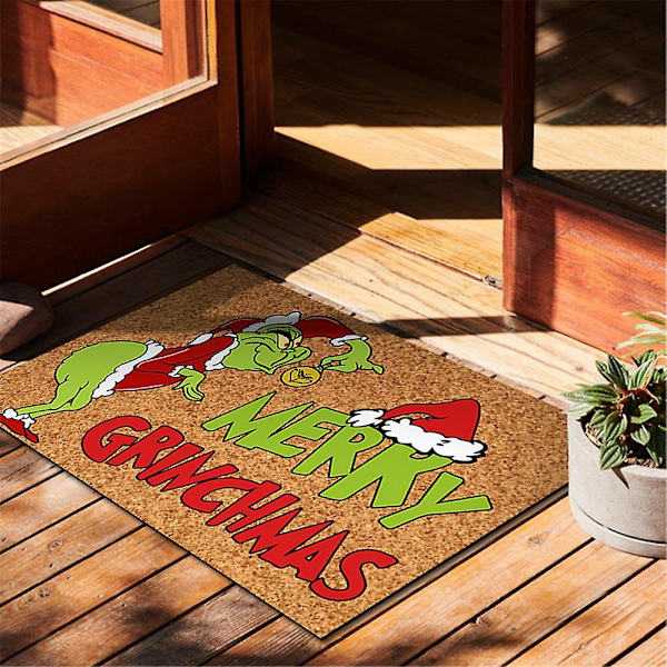 Grinch Juldörrmatta Inomhus Utomhus Matta Golvmatta Julfestival Dekoration Presenter-Perfekt G