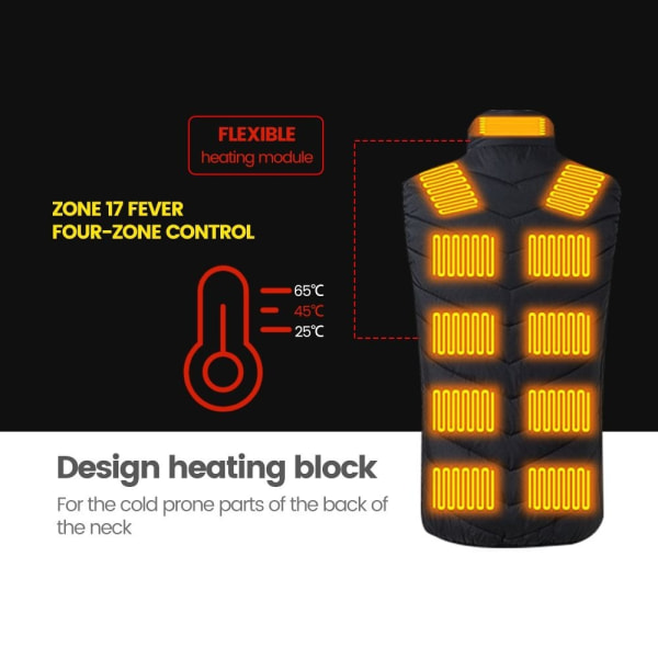 Oppvarmet vest termojakke - Perfet L