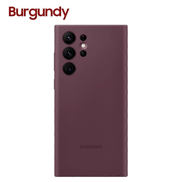 Passar Samsung Silikon Skyddande Fodral Galaxy S22Ultra S22 Ultra 5G Trendigt Mobiltelefonfodral Mobiltelefonskal-Perfekt For Burgundy