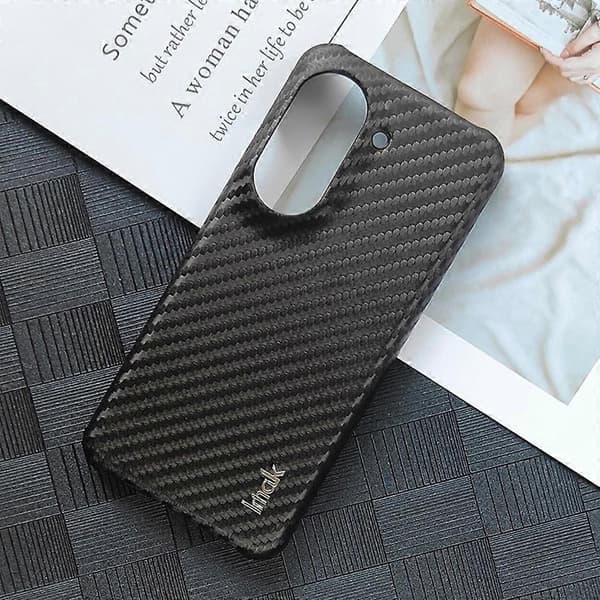 IMAK Karbonfiberdeksel Kompatibelt med Asus ZenFone 9 5G-Perfet