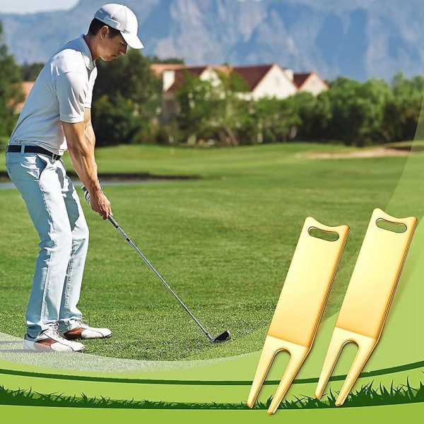 8 stk Bending Golf Divot Reparasjonsverktøy Bærbar Golf Divot Fork Golf Divot Tools Golftilbehør, blant annet - Perfet