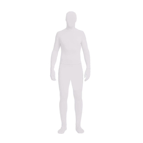 Hela kroppen tights unisex spandex stretch vuxenkläder Zentai försvinnande man tights - perfekt White 140CM