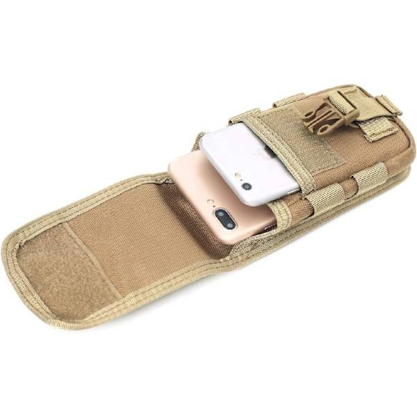 Taktisk bältesväska Molle Bag Militär bältesväska EDC hölster Fanny Pack Telefonväska Vandring Jakt CS (Svart)