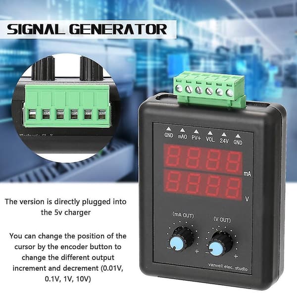 4-20mA 0-10V Signalgenerator 24V Strømspenning Transmitter Signalkilde Konstant Strømkilde med Display - Perfekt