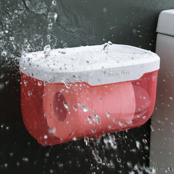 Vedenpitävä seinäteline WC-paperiteline Hylly WC-rulla - Perfet Red S