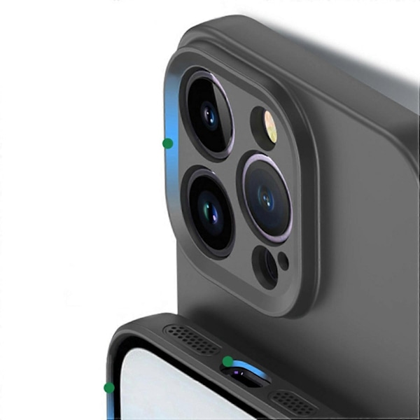 SIMPLY ROAR Kompatibelt med iPhone 15 Pro Flytande Silikon Skal Kompatibelt med MagSafe Mobiltelefonskydd - Brow-Perfet Grey