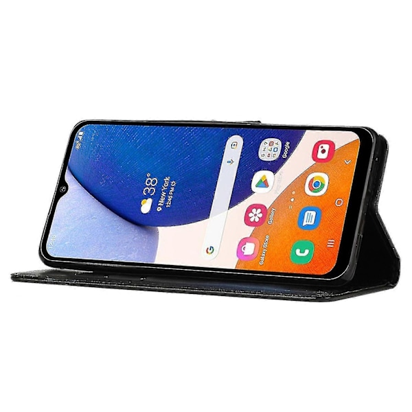 Kompatibel med Samsung Galaxy A55 5G Sommerfugl Læder Etui Telefon Cover med Stand Wallet-Perfet Black