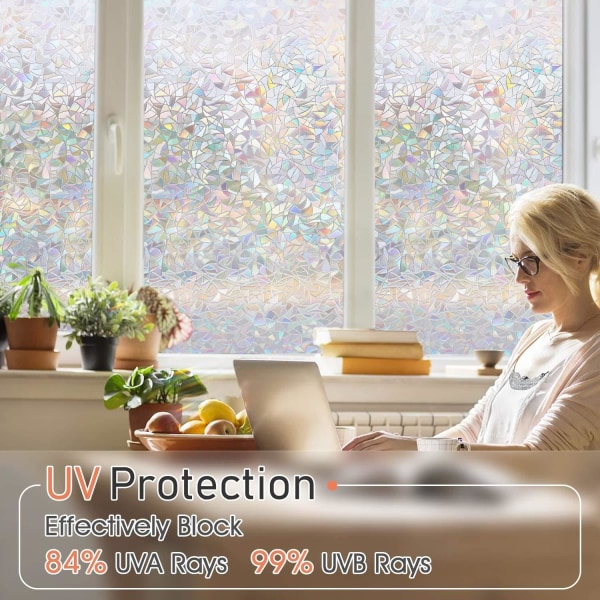 Selvklæbende vinduesfilm privatlivsbeskyttelse med mønster 200x44,5 cm - Perfet