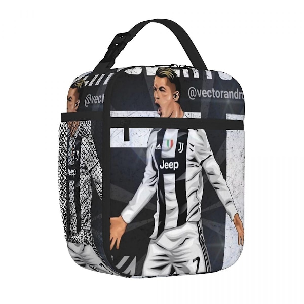 Cristiano Ronaldo Cr7 Isolerende Lunsjpose Kjølepose Lunsjboks Isolerende Lunsjboks Lunsjpose for Kvinner Barn Skole - Perfekt 3