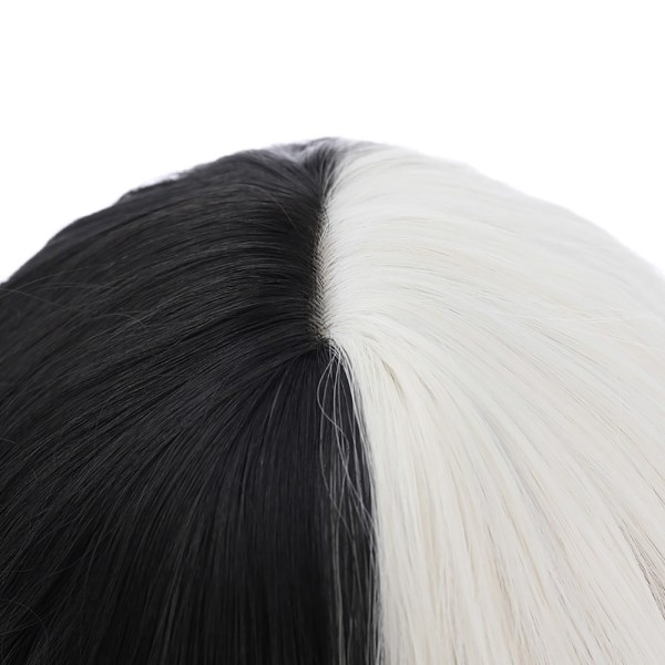 Kvinners Cruella Short Curly Wig Wave Party Cosplay parykker