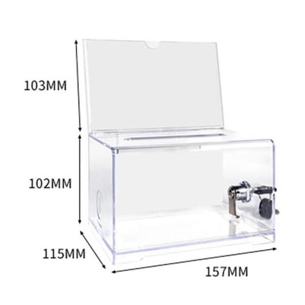 Visitkort Samleboks Billetbeholder til Virksomhedsreception Skrivebord Transparent-Perfekt Transparent