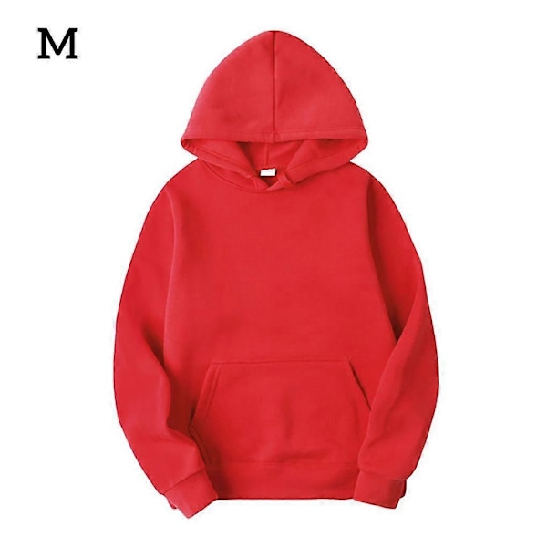 Unisex Bomuldstrøje med Snørehætte - Perfekt Red M