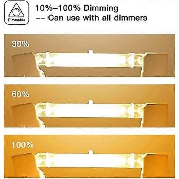 Sett med 5 R7S halogenpærer 118mm 200W 230V, R7S halogenlampe 118mm, R7S halogenpære dimmbar halogenlampe, brukes til bygningsspotlights