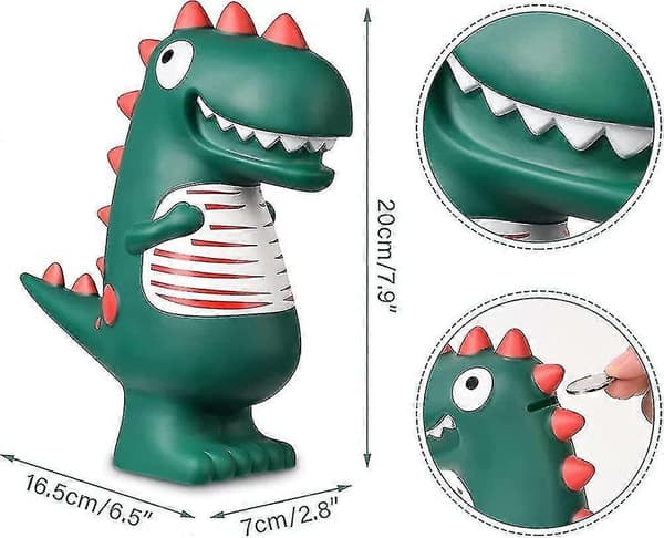 Spargris, Dinosaurie Spargris, acsergery Spargrisar för Barn, acsergery Tecknad-Perfekt