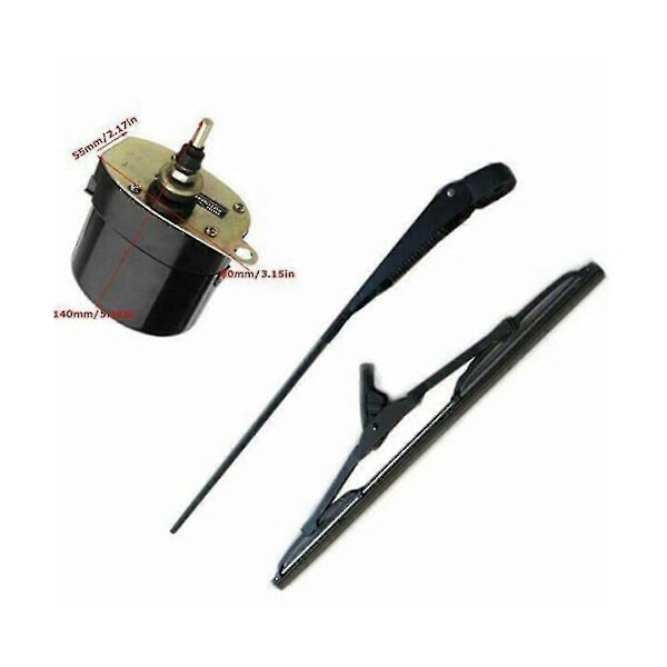 12V universal vindrutetorkarmotor med arm och blad för Willys traktorer 01287358 7731000001-Perfet