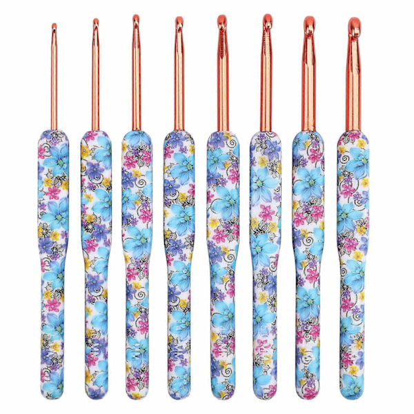 8 st Virknålar Set med Polymerlera Handtag DIY Hantverk Virknålar Tillbehör - Perfekt