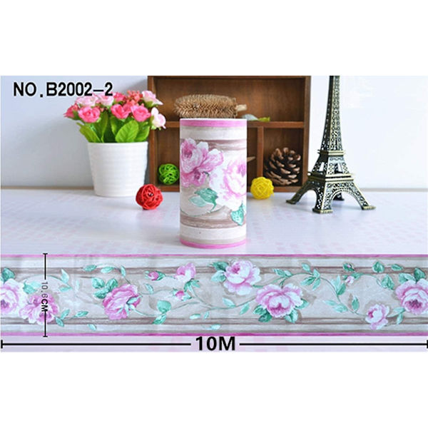 Tapetkant Peel & Stick Dekal, 4 Tommer x 10 Meter (Pink) - Perfekt