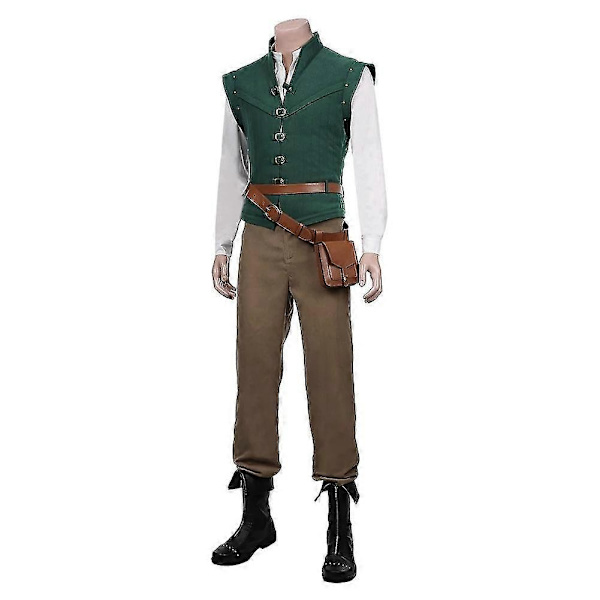 Rapunzel Flynn Rider Voksen Kostumer til Halloween Cosplay - Perfekt XL