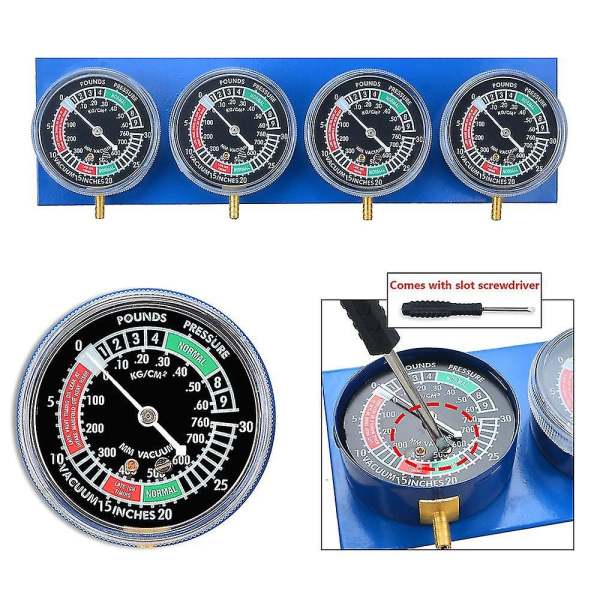 4-cylindrig förgasare Synchronizer Kit Vakuummätare Balancer Sync Balansmätare för Motorcykel kolhydrater - Perfet
