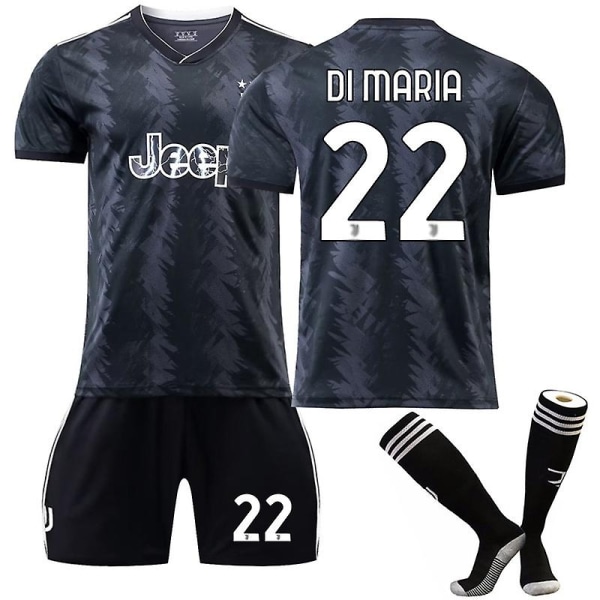 22-23 Juventus Kits fodboldtrøje til træningsdragt for voksne - perfekt DI MARIA 22 Kids 16(90-100CM)