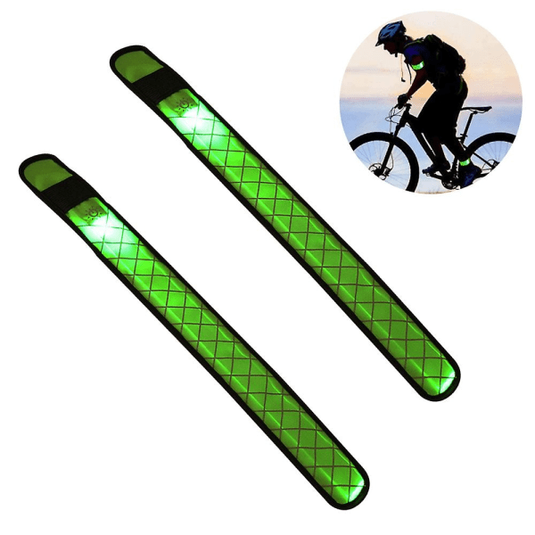 2ps for utendørs sport reflekterende belter, lette slagbelter - Perfet green
