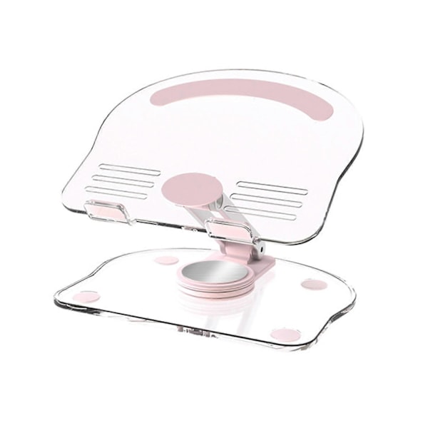 Laptop Stativ med 360 Graders Drejelig Base, Stærk Bæreevne, Universal Ergonomisk Computer Stativ, Laptop Stativ - Perfekt Pink