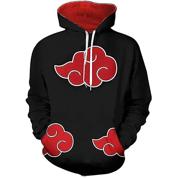 Naruto Akatsuki Organisasjon Trykket Hoodie Genser Anime Hettestropp Topp Voksen Unisex Stil - Perfekt S