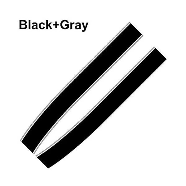 Dekaler för bilens inredning, motorhuv, huv, ränder, dekaler, dekoration för Mini Cooper S JCW R55 R56 R60 R61 F54 F55 F56 F60 Countryman Tillbehör Black Gray