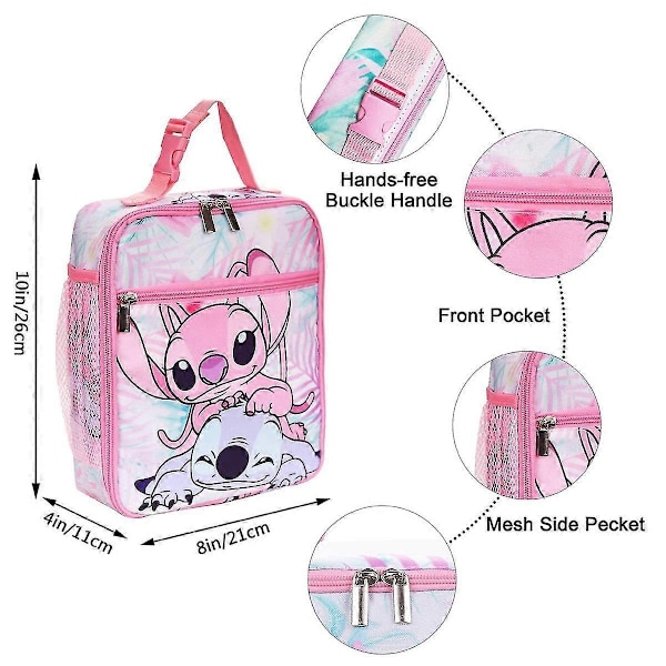 Stitch ryggsekk tredelt sett for grunnskole- og ungdomsskoleelever (ryggsekk + matpakke + pennal) - perfekt Product 3