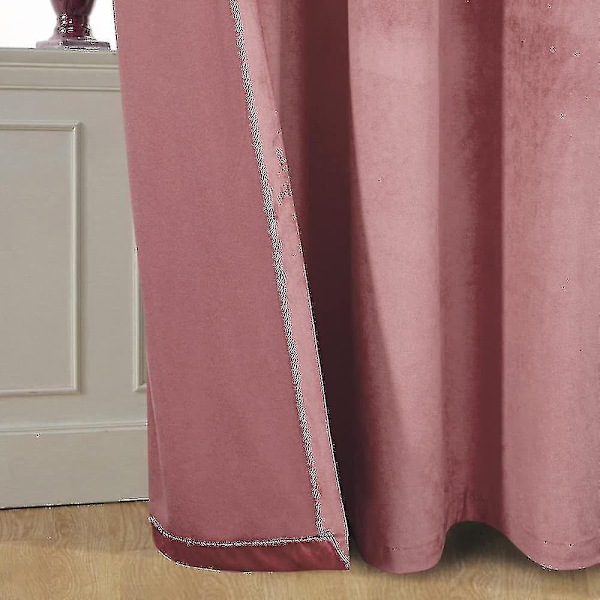 Luksuriøse termisk isolerte gardiner, tykke solide stuegardiner - Perfekt blendingsgardin Pink W 39x H 55 100cm*140cm