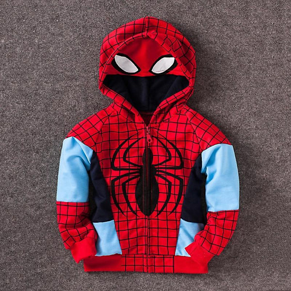 3-8 År Børne Superhelt Spiderman Trøjer Hættejakke Frakke - Perfekt spiderman 3-4 Years