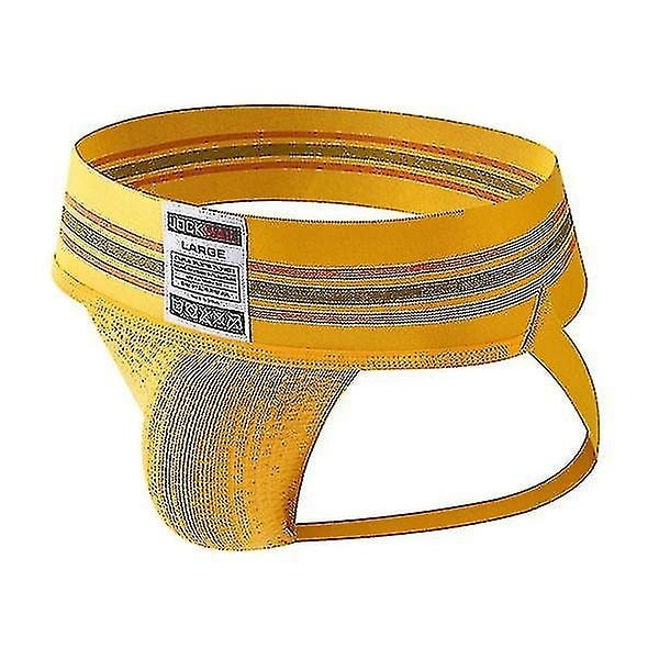 Männs Underkläder Sport Bodyguard Ungdom Fitness Tanga Kalsonger - Perfet Yellow XXL