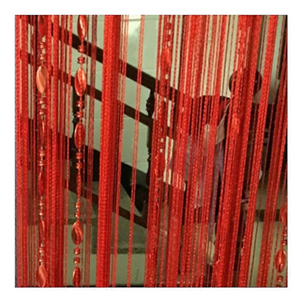 Perle-dørgardin Hjemmedekorasjon 1mx2m-Perfet bright red