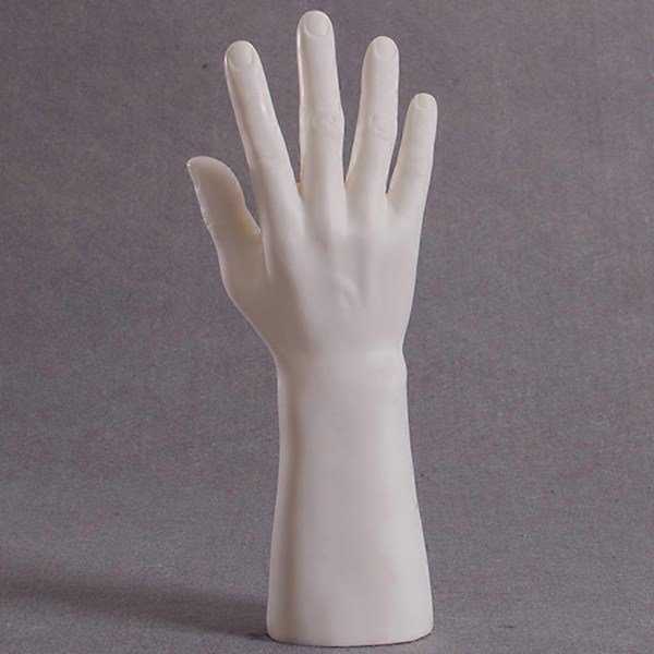 Handdocka Smyckesställ Manlig Handmodell Armband Ring Handskar-Perfekt White Left hand