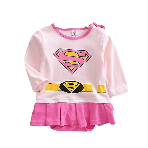 Spädbarnspojkar och flickor Romper Jumpsuit Fancy Kostym Outfit-Perfet Superman B 6-12 Months