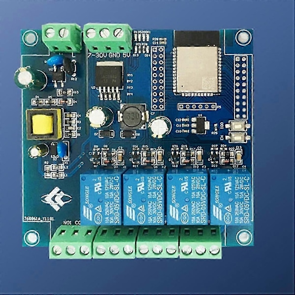 Kompatibel med Esp32-wroom - AC 220V/DC 5-30V Strömförsörjning, Fyrvägs Relämodul med WiFi & Bluetooth-Perfet